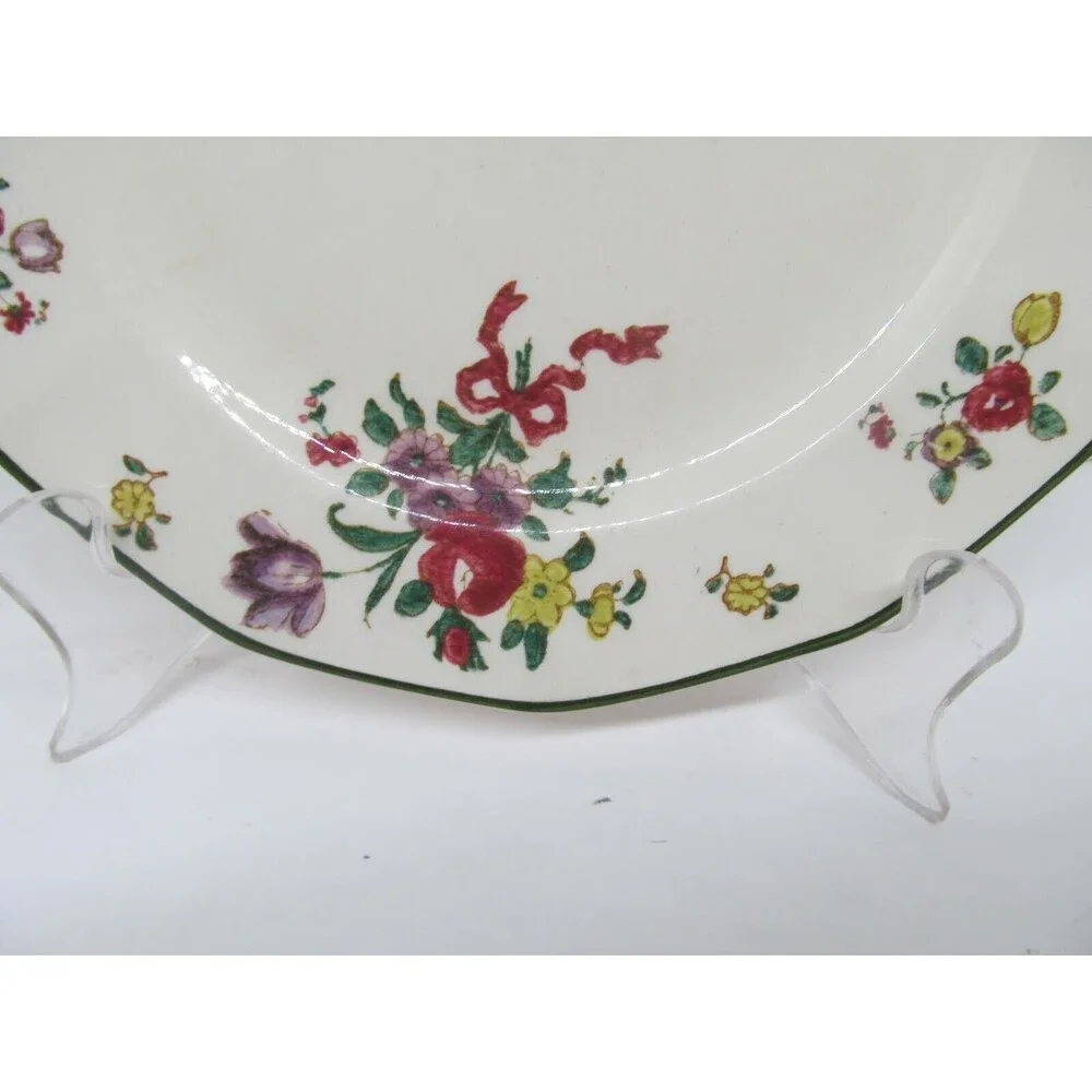 Royal Doulton Old Leeds Spray  Salad Plate  3 Luncheon Plates & 4  Bread Plates
